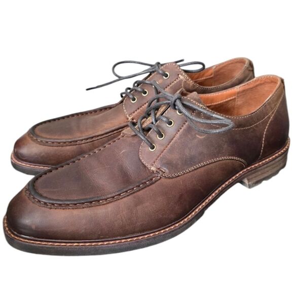 FLORSHEIM Shoe Co. Dress Shoes Size 12 Brown Leather Oxford Lace-up - Picture 1 of 10